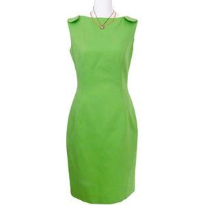 90s Maxelle lime green poplin tank dress